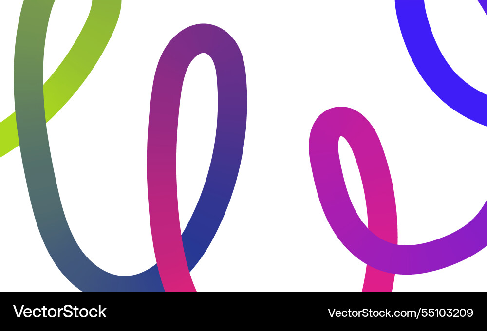 Neon color gradient squiggle lines scribble Neon color gradient squiggle lines scribble vector image