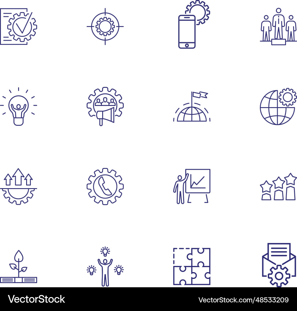 Progress icons set of line Progress icons set of line vector image