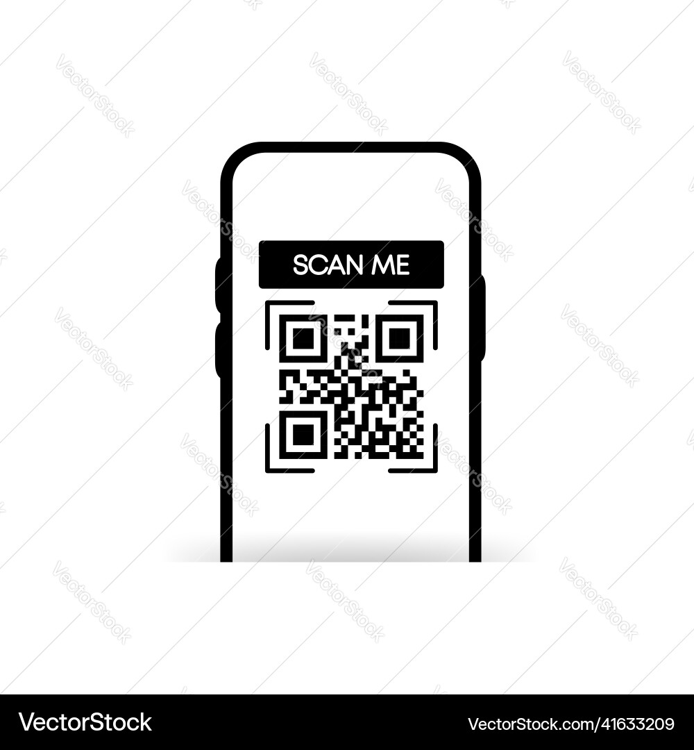Qr code scan for smartphone mobile Qr code scan for smartphone mobile vector image
