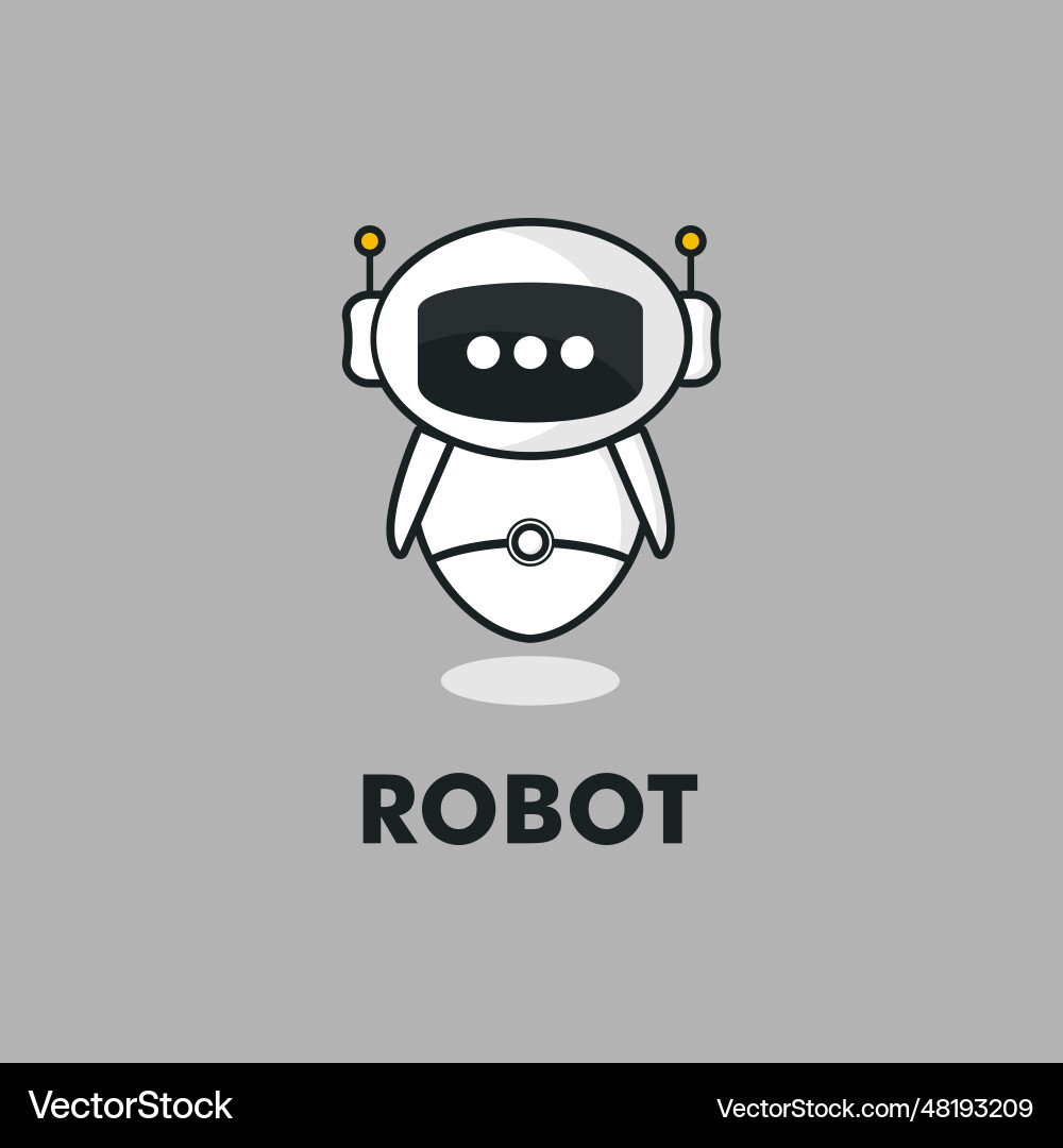 Robot or bot logo modern conversation automatic Robot or bot logo modern conversation automatic vector image