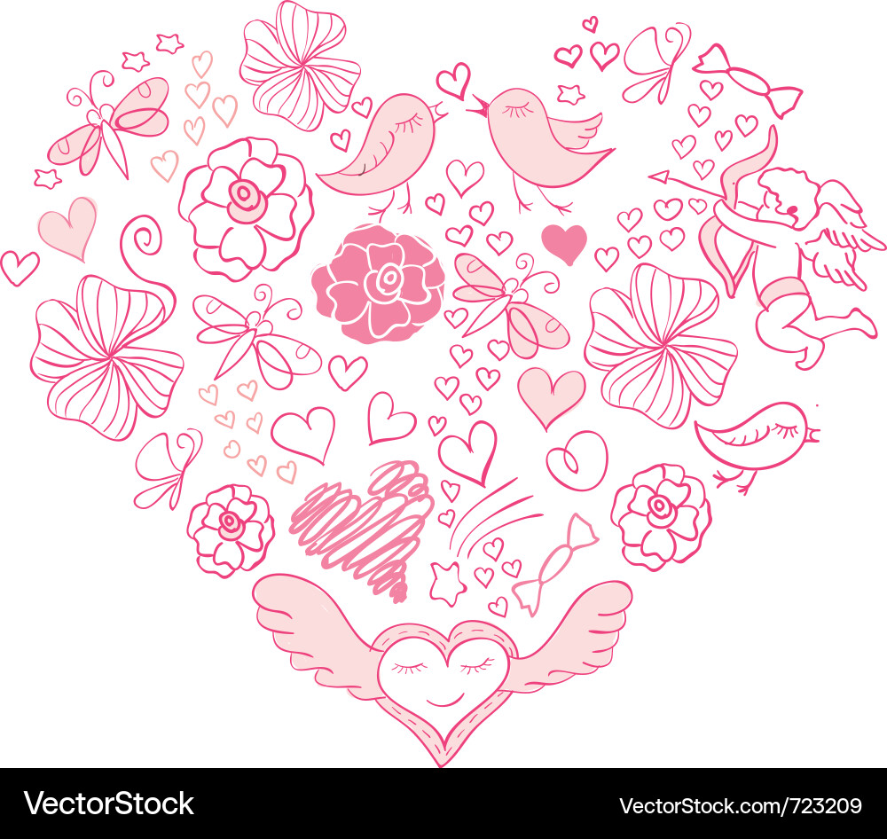 Romantic Valentine Card vector image