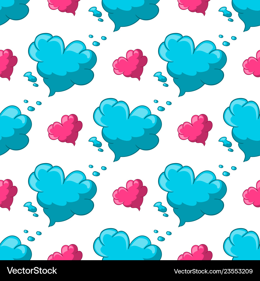 Seamless pattern with cloud heart shape Seamless pattern with cloud heart shape vector image