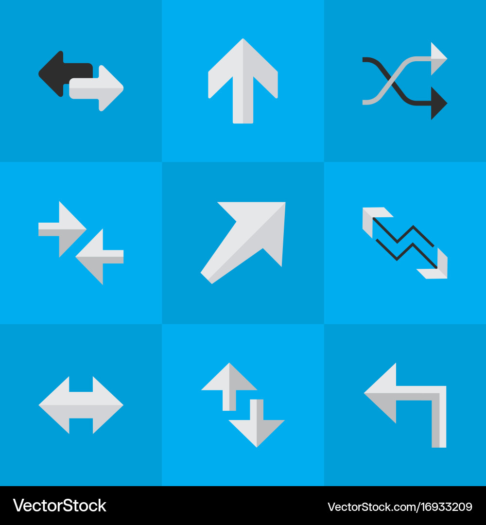 Set of simple pointer icons Vector Image