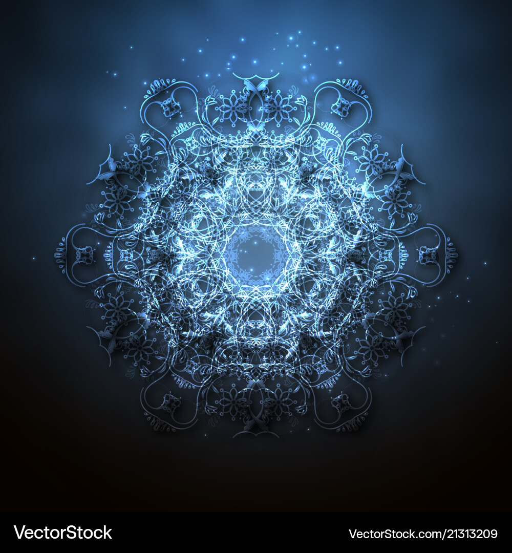 Snowflake frost in the window Snowflake frost in the window vector image