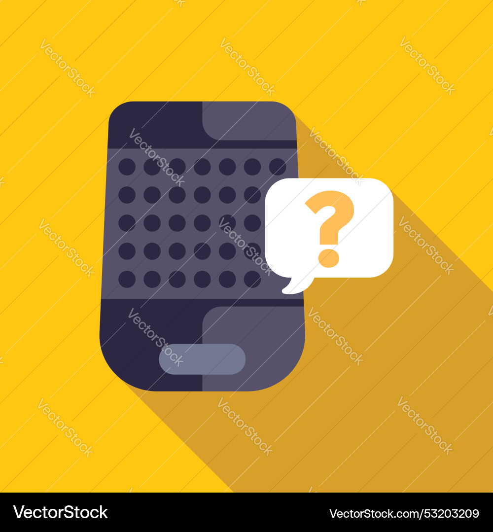 Voice assistant asking question with speech bubble Vector Image