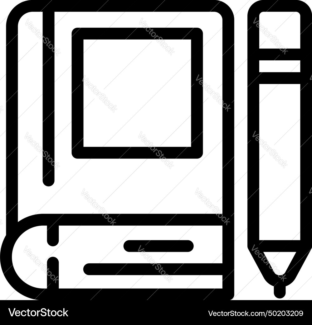 Write book code icon outline choice Vector Image