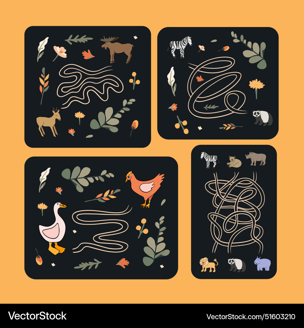 A task for the development of motor skills Vector Image