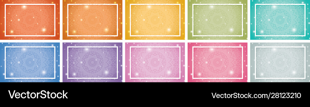 Background templates with mandala patterns Background templates with mandala patterns vector image