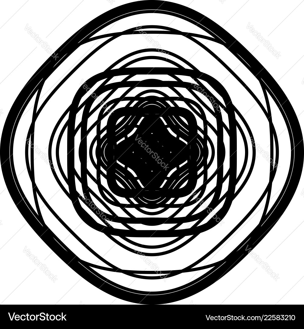 Circular geometric element concentric radial Circular geometric element concentric radial vector image