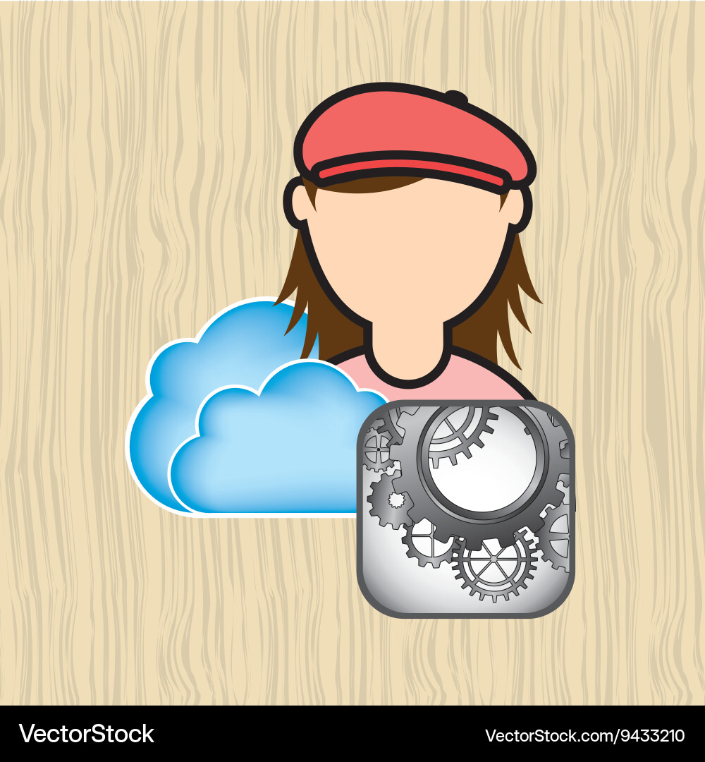Cloud computing design Vector Image