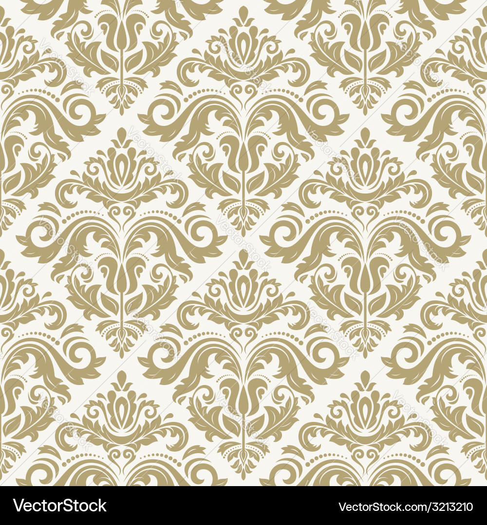 Damask seamless pattern orient background vector image