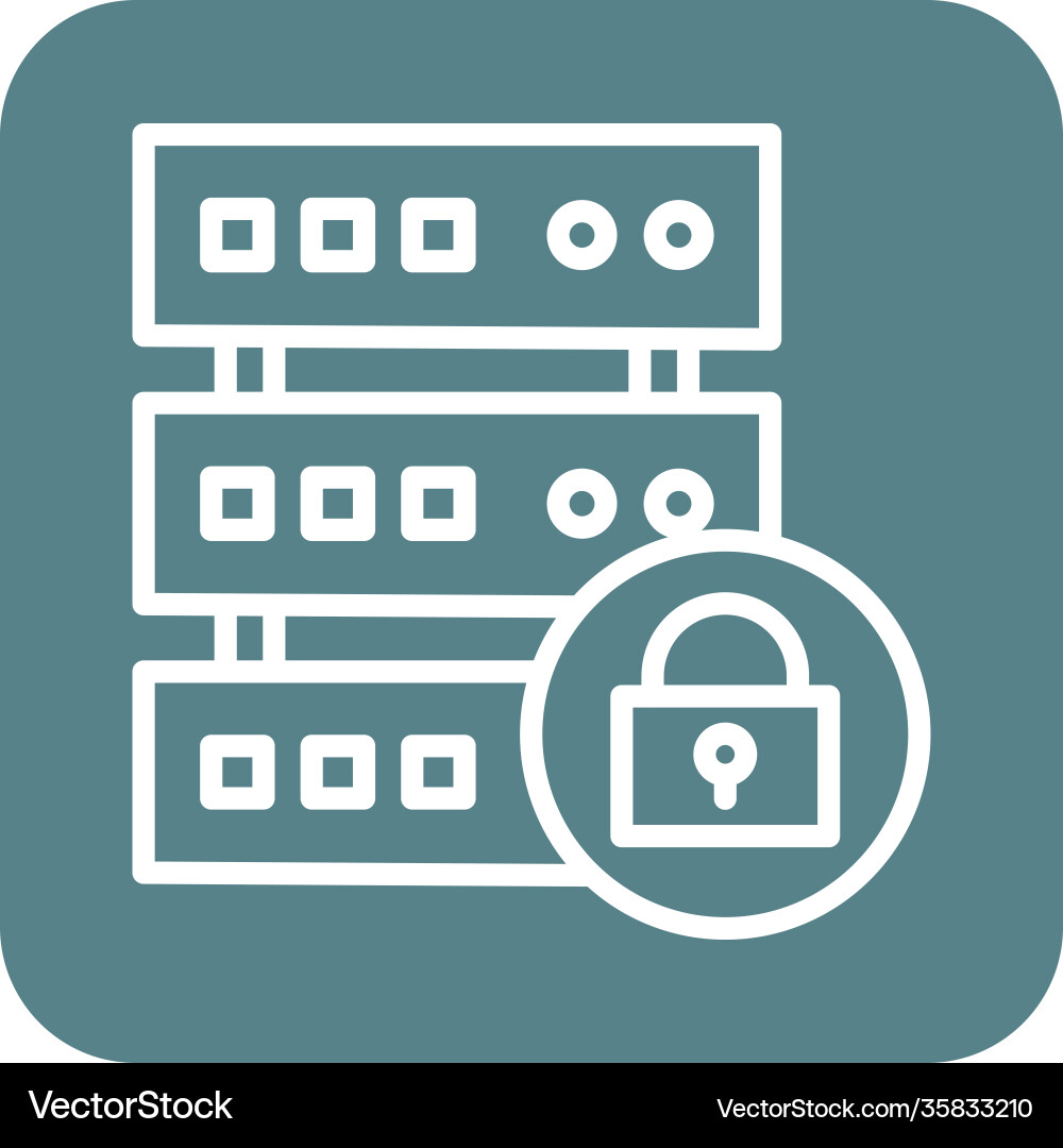 Database protection icon vector image