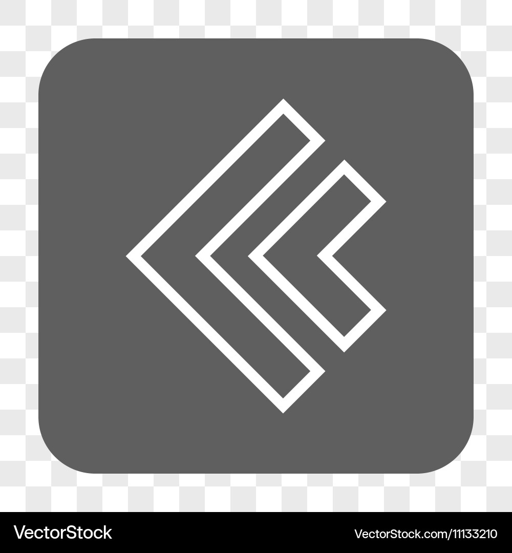 Direction left rounded square button vector image