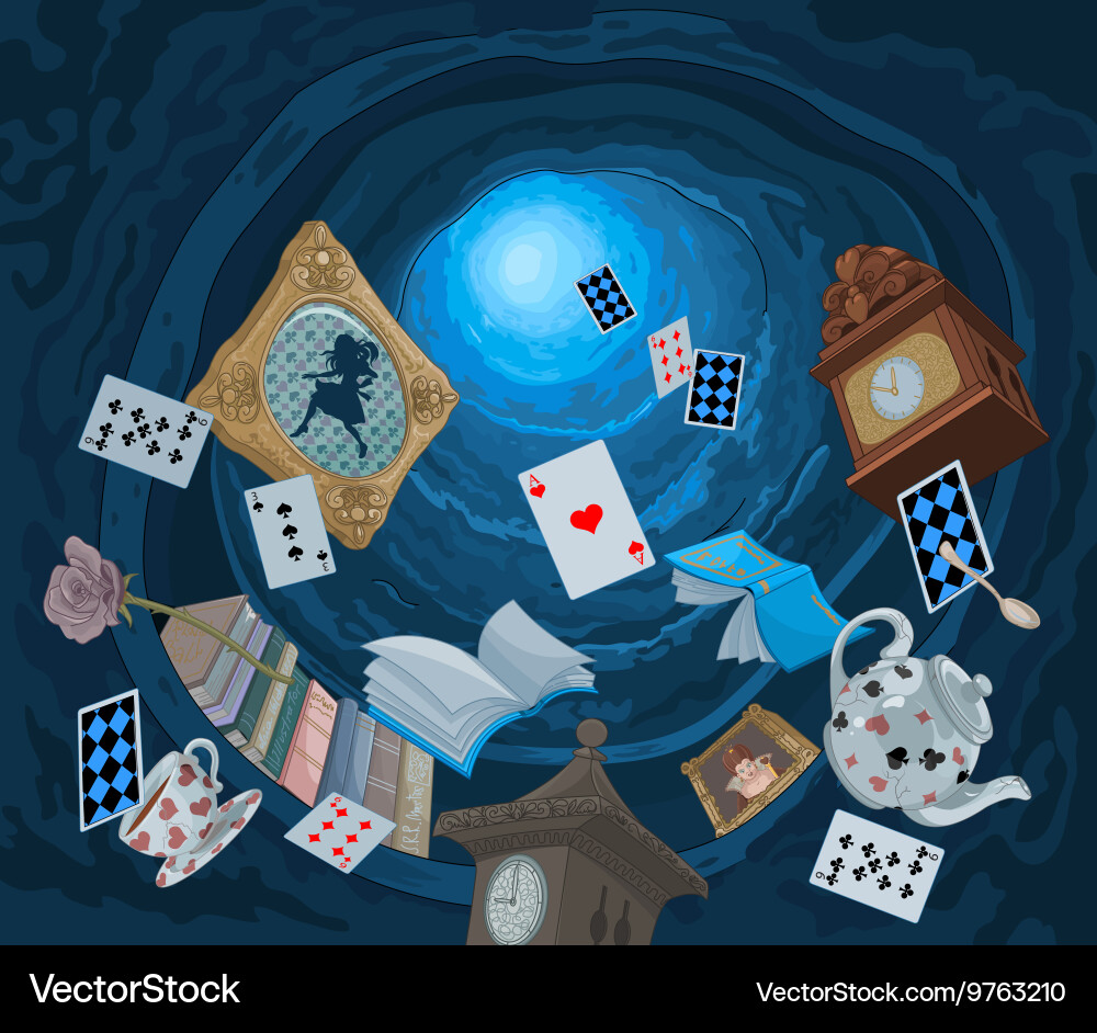 Falling Objects Wonderland vector image