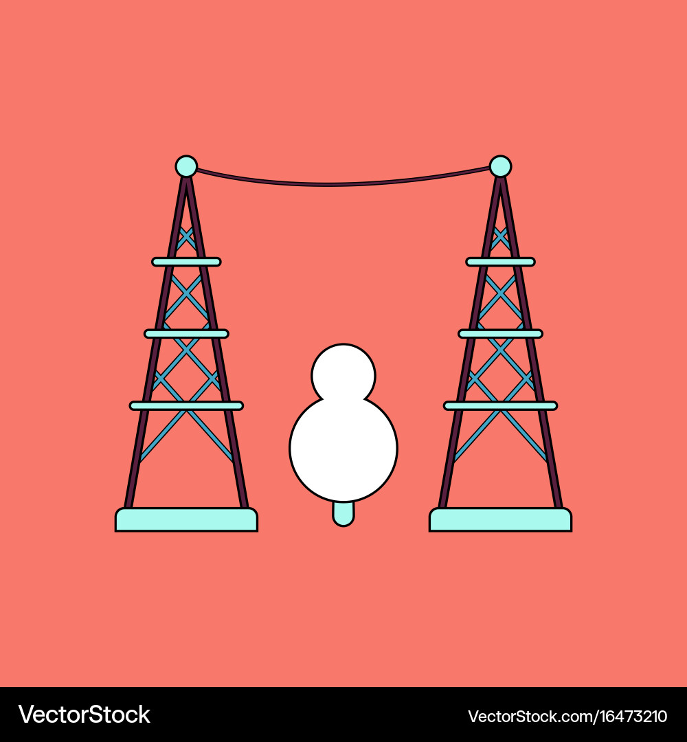 Flat icon design collection tree between Vector Image