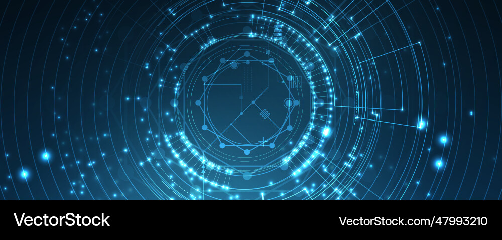 Futuristic Tech Interface Vector Image