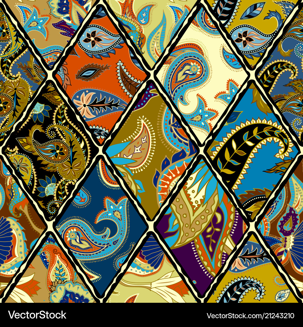 Geometric patchwork pattern of a squares Geometric patchwork pattern of a squares vector image