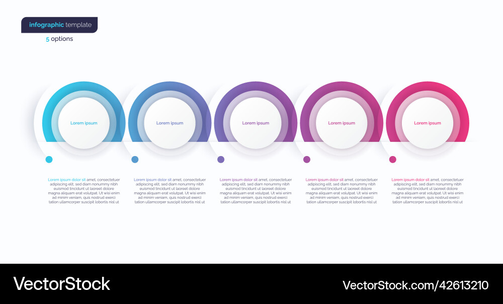 Gradient minimalistic infographic template Gradient minimalistic infographic template vector image