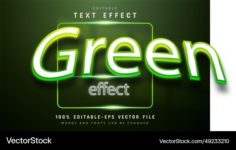 Green text effect with gradient Green text effect with gradient vector image