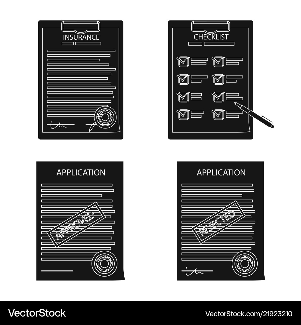 Isolated object of form and document sign set Isolated object of form and document sign set vector image