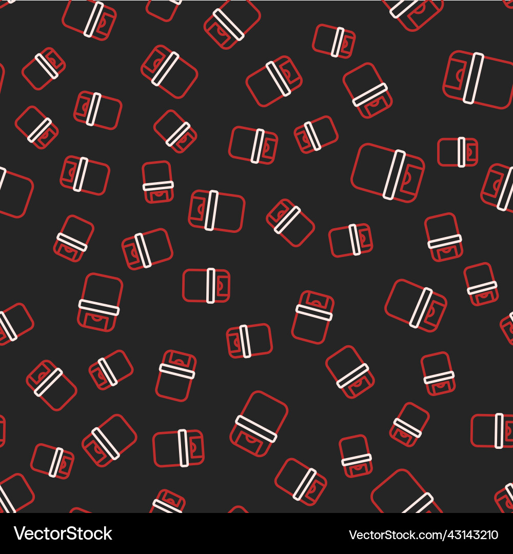 Line trash can icon isolated seamless pattern Line trash can icon isolated seamless pattern vector image