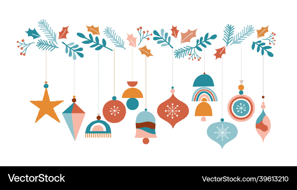 Merry christmas boho bohemian collection Merry christmas boho bohemian collection vector image