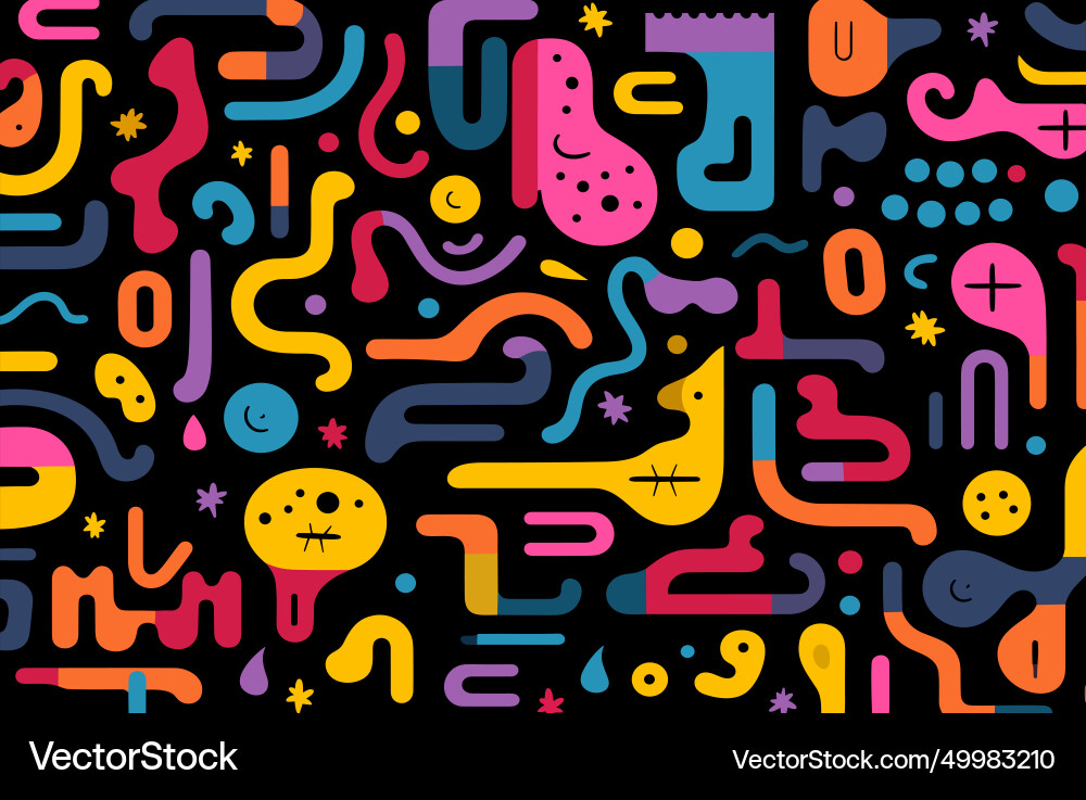 Modern style pattern of colored font background Vector Image
