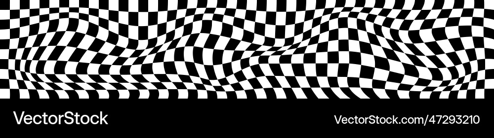 Psychedelic horizontal pattern with warped black Psychedelic horizontal pattern with warped black vector image