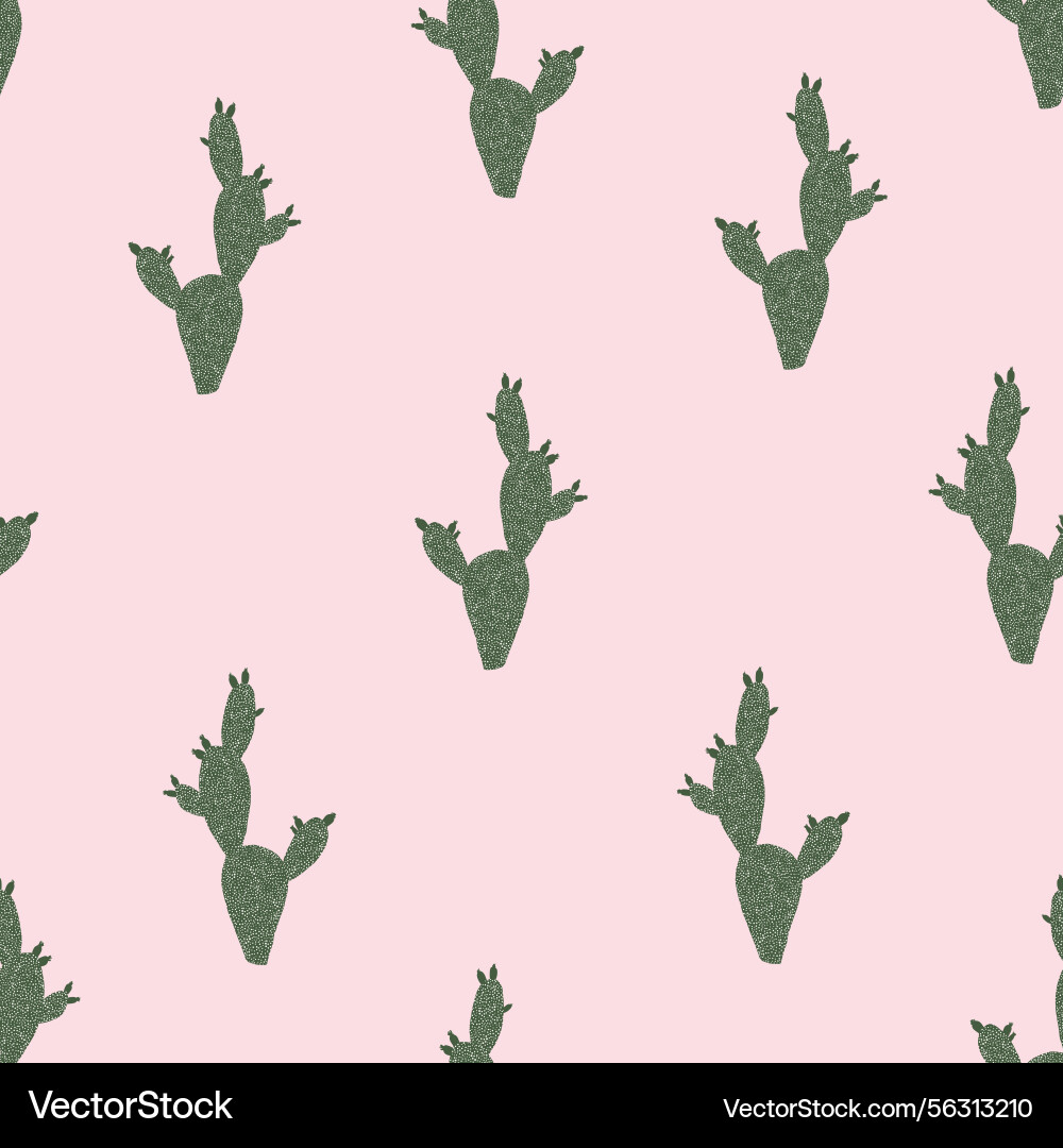 Seamless pattern with cacti wild west surface Seamless pattern with cacti wild west surface vector image