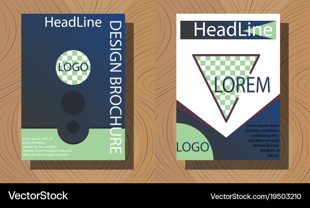 Set of layout background for art template vector image