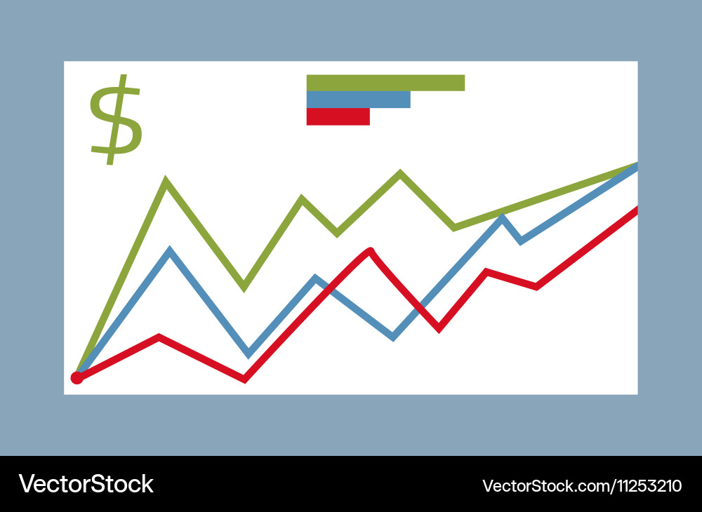 Statistic graphic element collection vector image