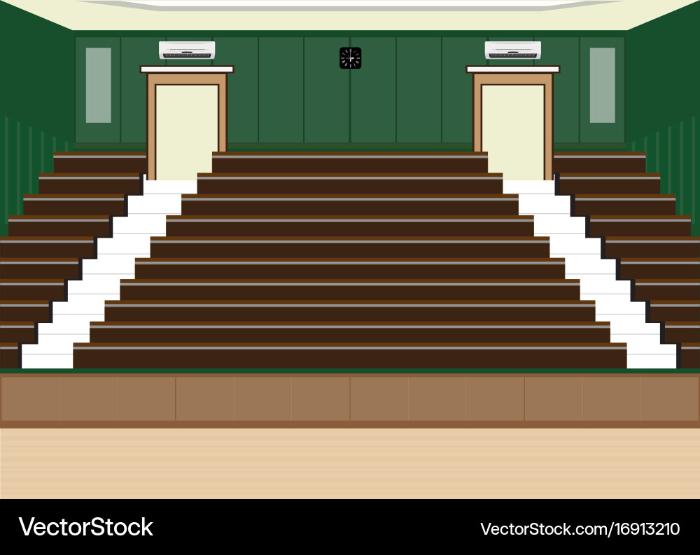 University lecture main hall with a large seating vector image