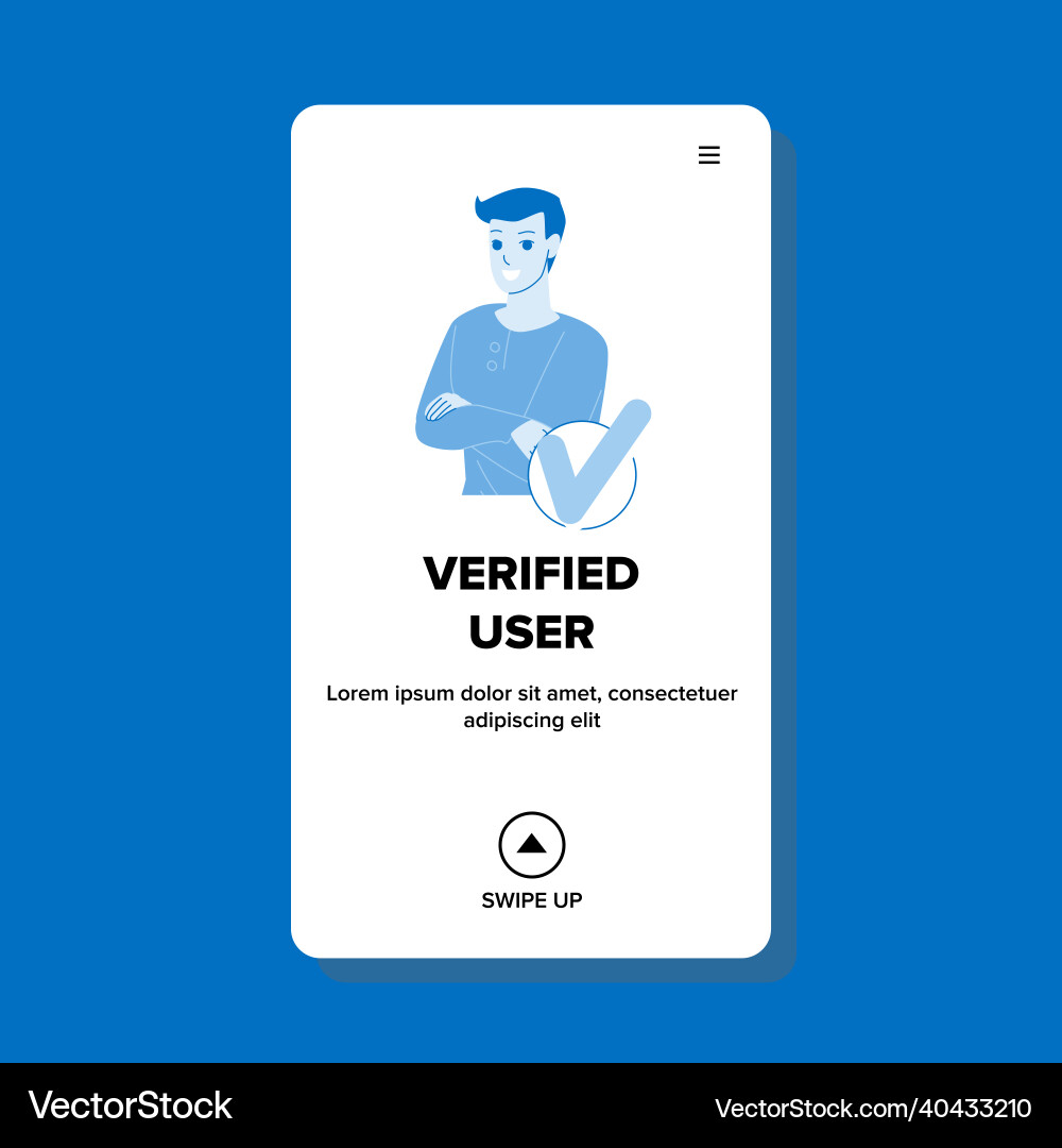 Verified user and client identity system Verified user and client identity system vector image