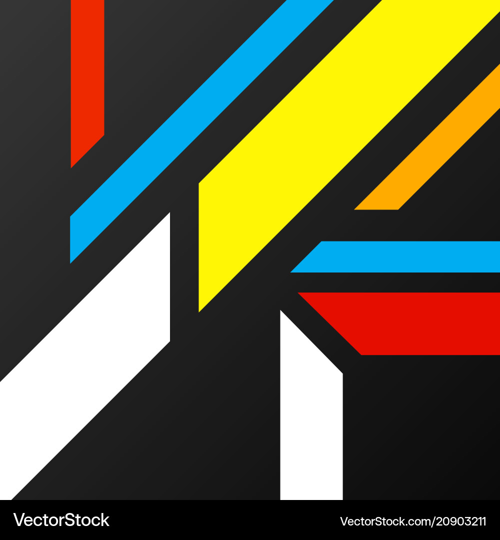 Abstract background with colorful geometric lines vector image