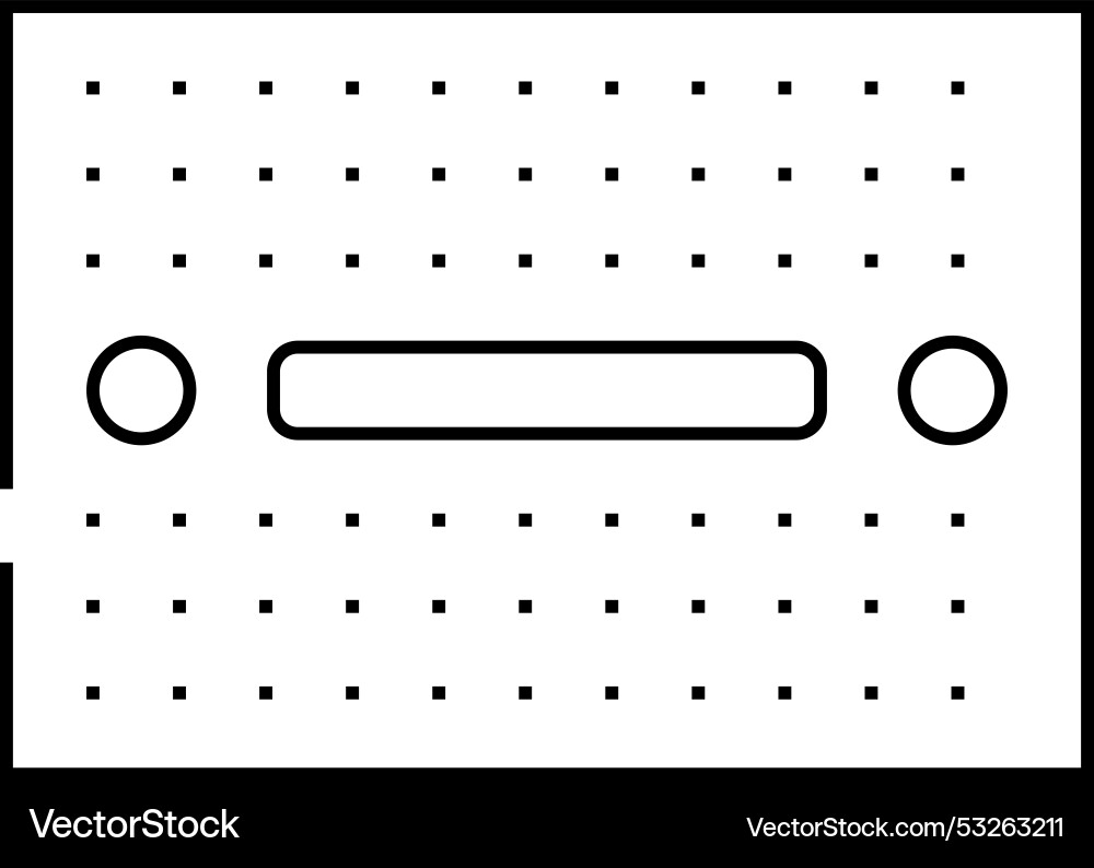 Breadboard prototyping electronics line icon Breadboard prototyping electronics line icon vector image