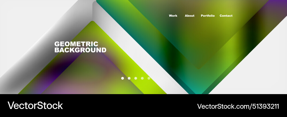 Colorful fluid gradient triangles and squares web Colorful fluid gradient triangles and squares web vector image