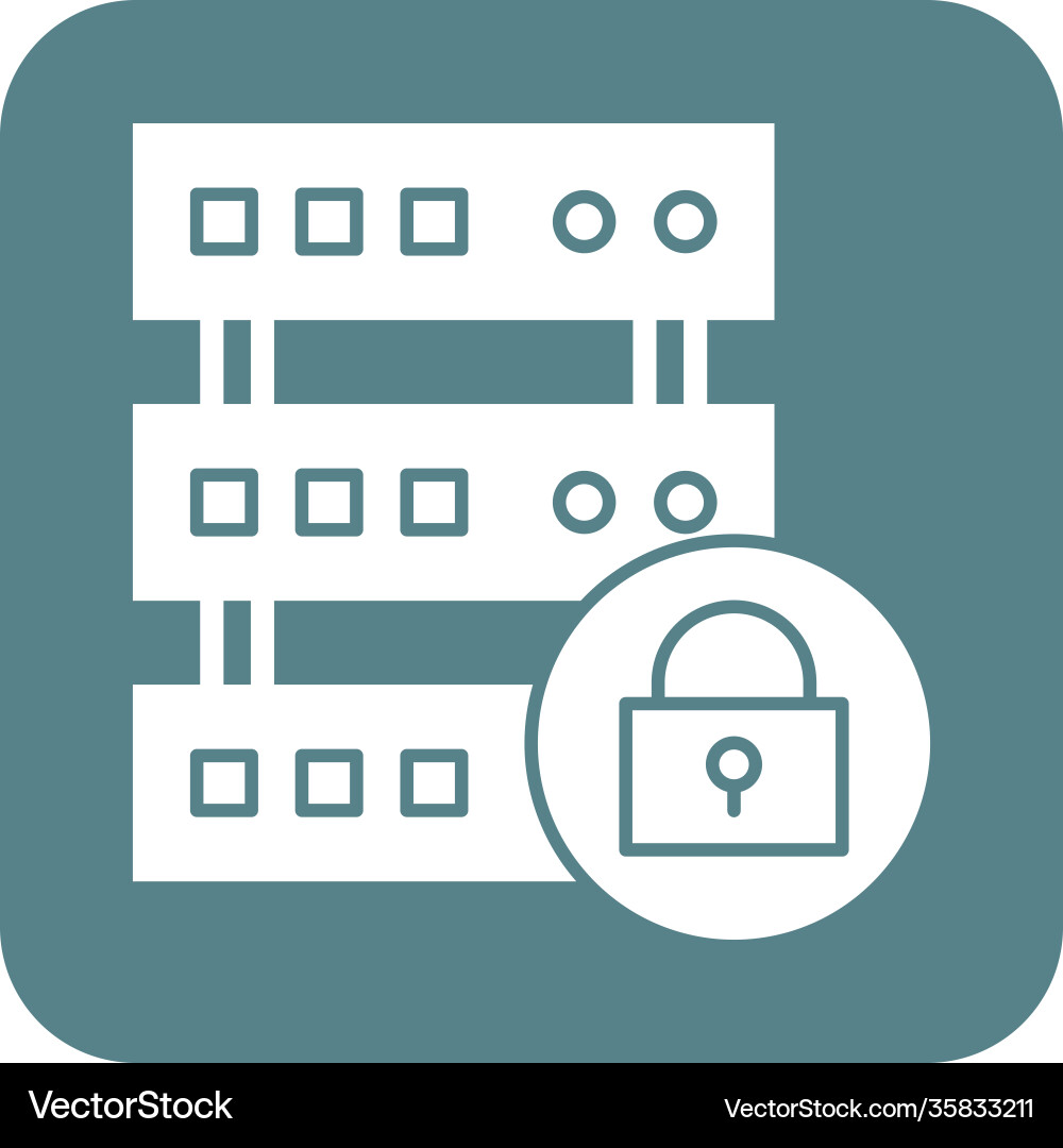 Database protection icon vector image