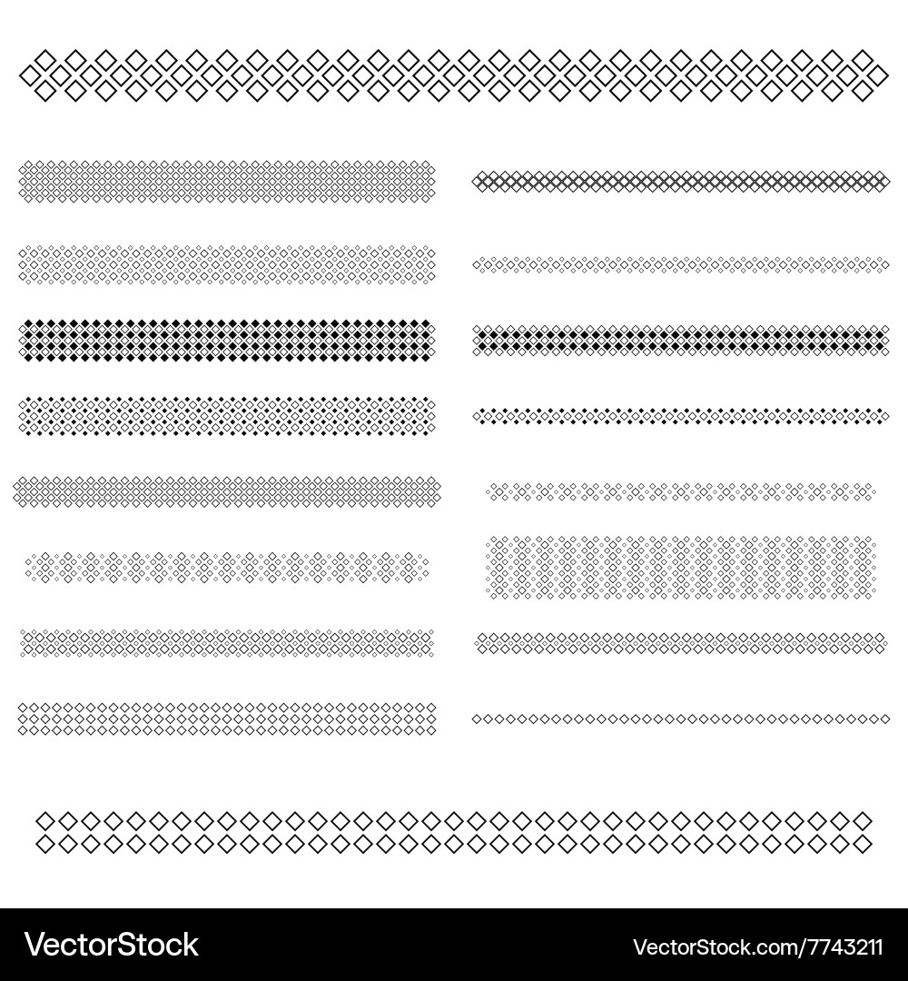Design elements - text divider line set vector image