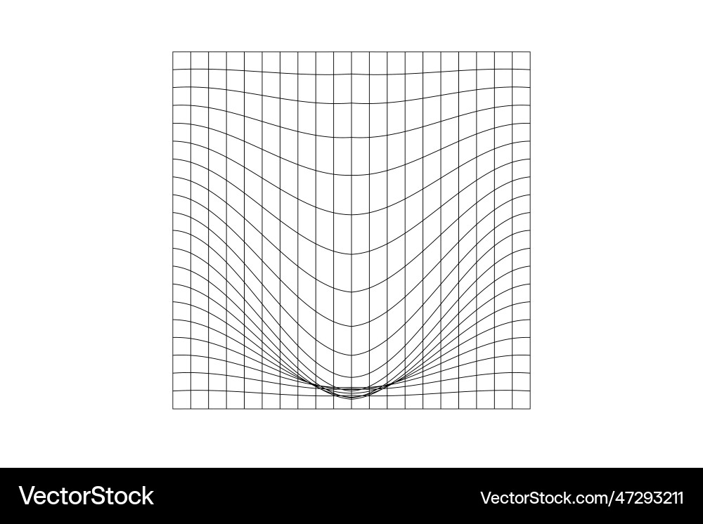 Distorted square grid mesh warped texture net Distorted square grid mesh warped texture net vector image