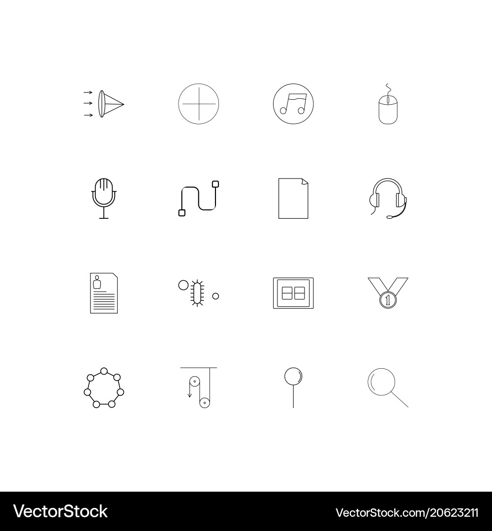 Education and science simple linear icons set Vector Image