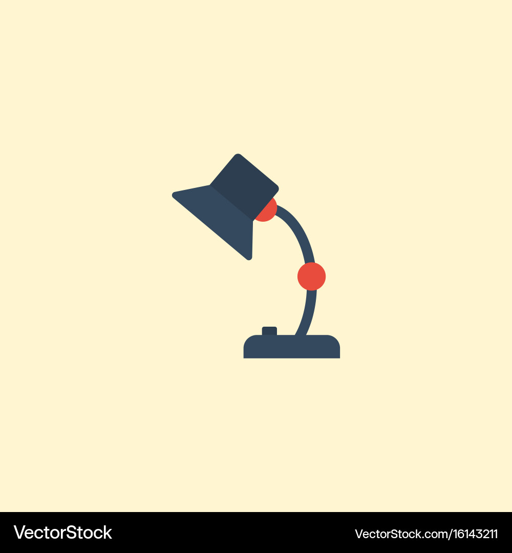 Flat icon table lamp element vector image