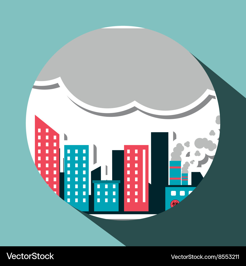Graphic design of pollution Royalty Free Vector Image