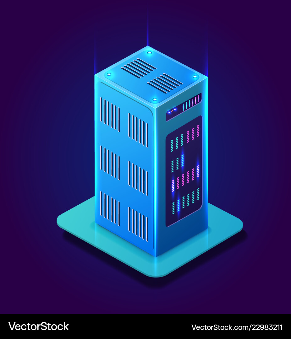 Isometric 3d blockchain Isometric 3d blockchain vector image