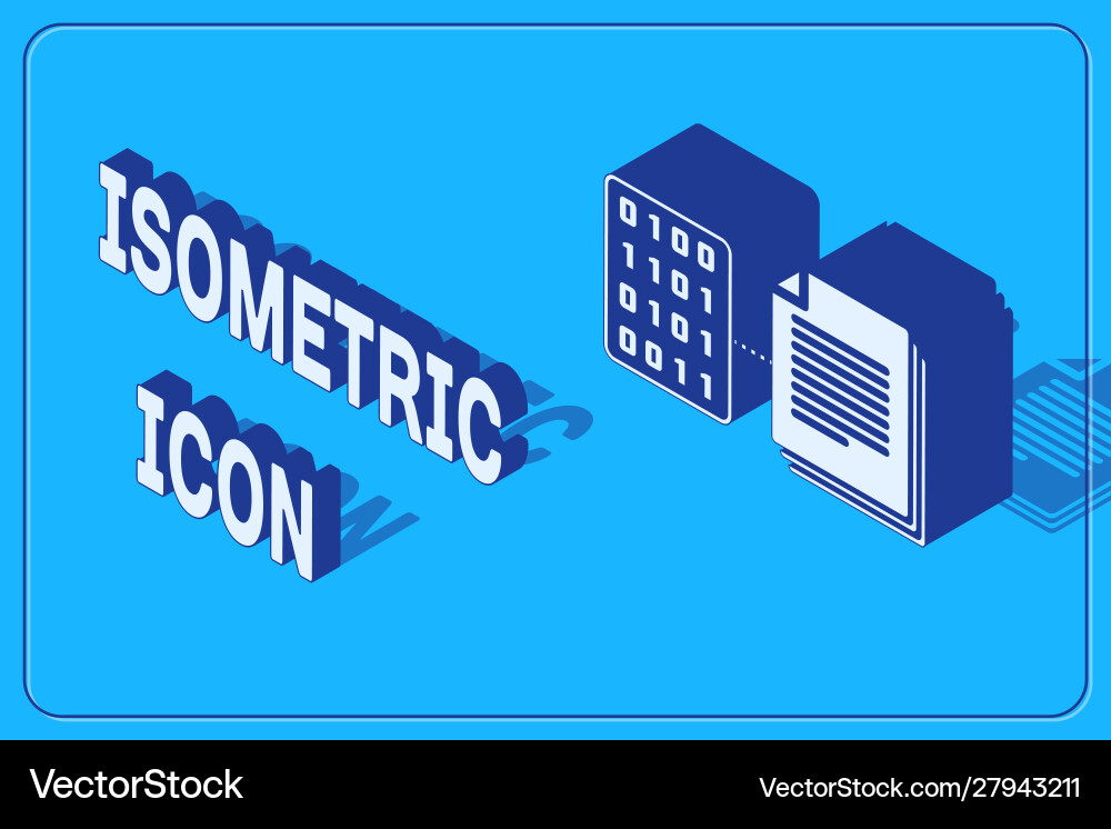 Isometric smart contract icon isolated on blue Isometric smart contract icon isolated on blue vector image