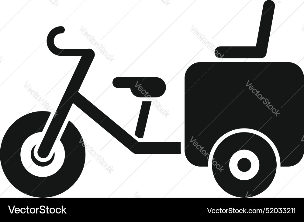 Lieferung Tricycle Tragen Frachtkasten urban Lieferung Tricycle Tragen Frachtkasten urban vektorbild