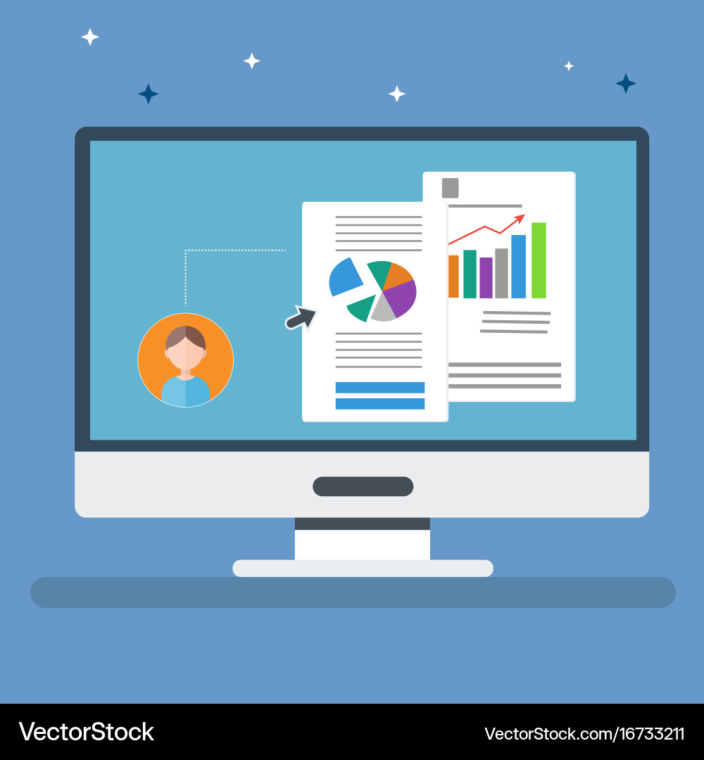 Modern Computer Display vector image