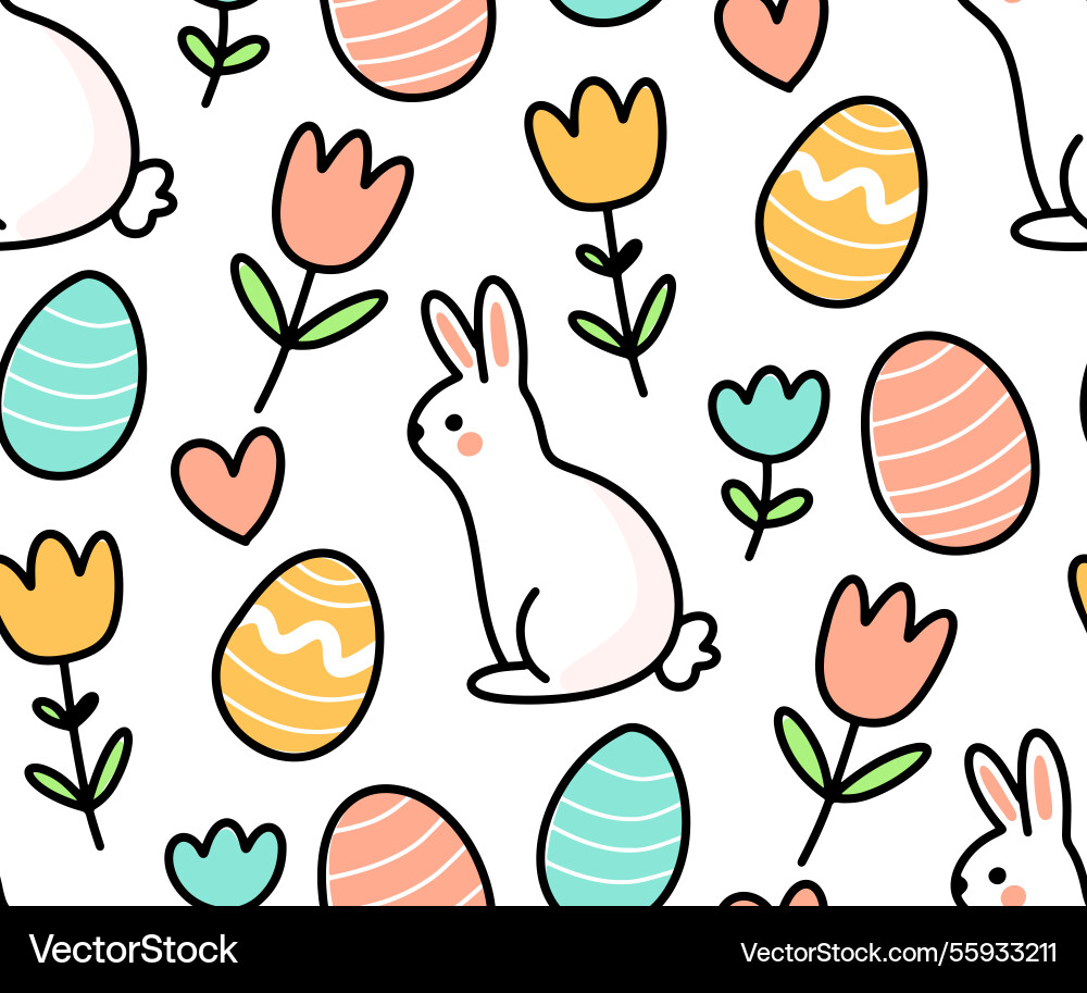 Ostern niedlich nahtlose Muster Hintergrund Ostern niedlich nahtlose Muster Hintergrund vektorbild