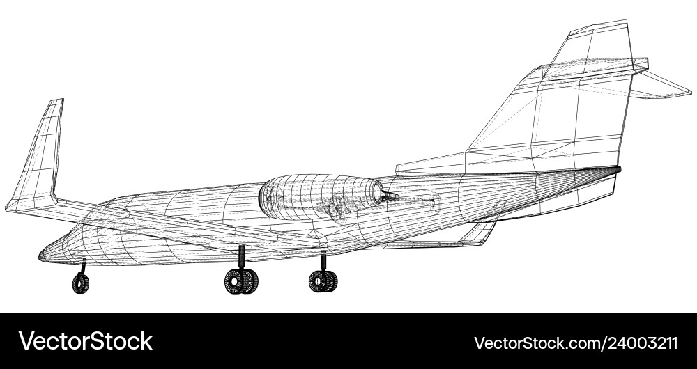 Plane wireframe concept created Plane wireframe concept created vector image