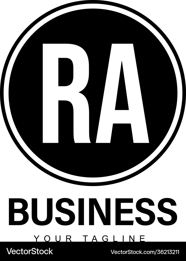Ra initial a logo design with abstract style Ra initial a logo design with abstract style vector image