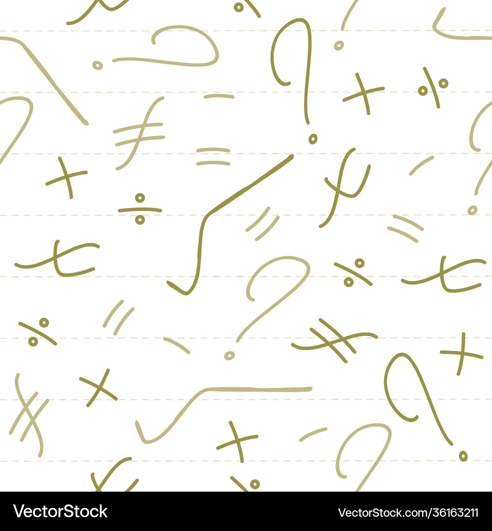 Seamless mathematical number alphabet pattern Seamless mathematical number alphabet pattern vector image